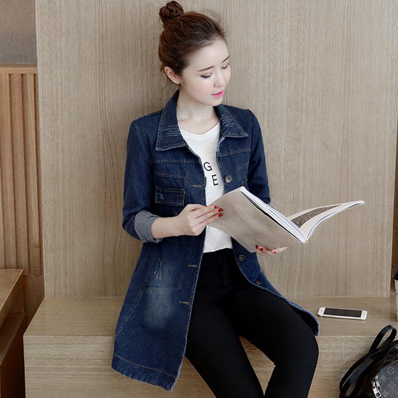 Women Denim Jacket Slim Mid Length - melvincucci