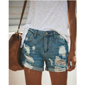 Women denim shorts ripped - melvincucci