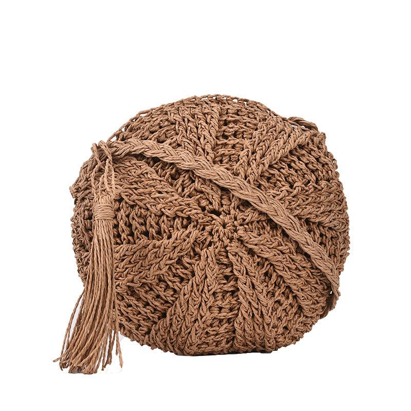 Women Fashion Straw Handmade Woven Summer Vacation Beach Small Crossbody Bags - melvincucci