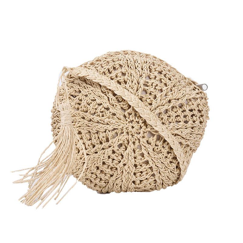 Women Fashion Straw Handmade Woven Summer Vacation Beach Small Crossbody Bags - melvincucci