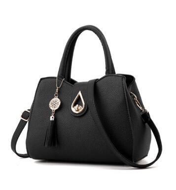 Women Handbag Bag Ladies Tassel High Quality PU Leather Totes Bags Brief Women Shoulder Bag Ladies Bags - melvincucci