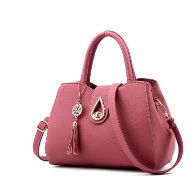 Women Handbag Bag Ladies Tassel High Quality PU Leather Totes Bags Brief Women Shoulder Bag Ladies Bags - melvincucci