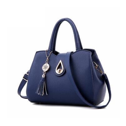 Women Handbag Bag Ladies Tassel High Quality PU Leather Totes Bags Brief Women Shoulder Bag Ladies Bags - melvincucci
