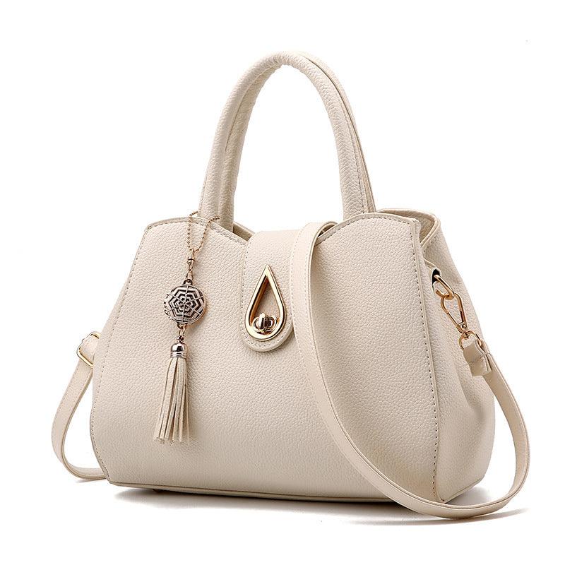 Women Handbag Bag Ladies Tassel High Quality PU Leather Totes Bags Brief Women Shoulder Bag Ladies Bags - melvincucci