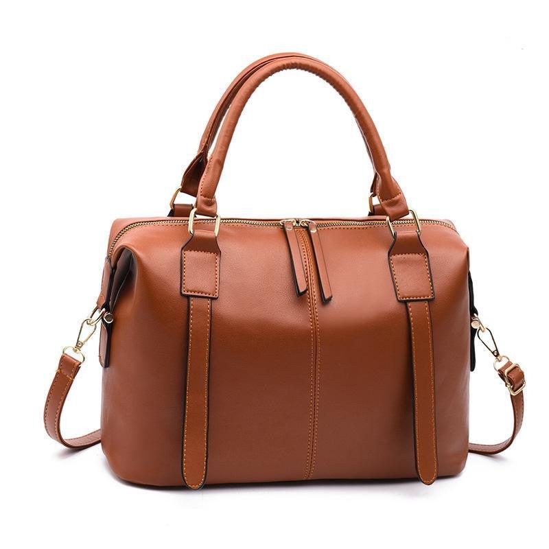 Women Leather Handbag Vintage Bag Shoulder Bags Big Bag - melvincucci