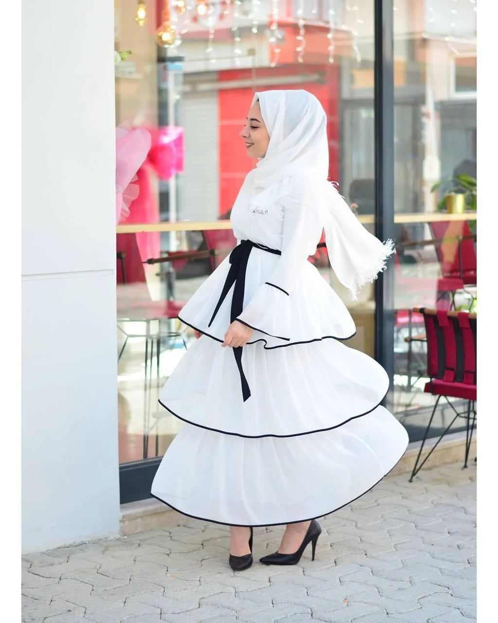 Women Muslim Abaya Dress Arabic Ruffles Fashion - melvincucci