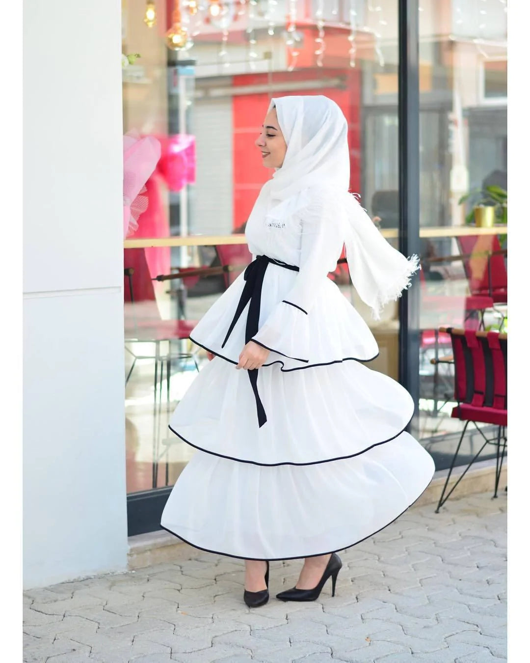 Women Muslim Abaya Dress Arabic Ruffles Fashion - melvincucci