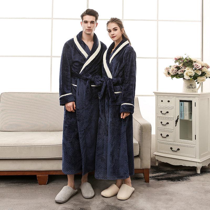 Women Pajamas Couple Gown Bathrobe Winter Robe - melvincucci