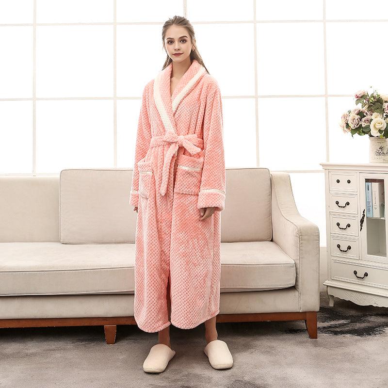 Women Pajamas Couple Gown Bathrobe Winter Robe - melvincucci
