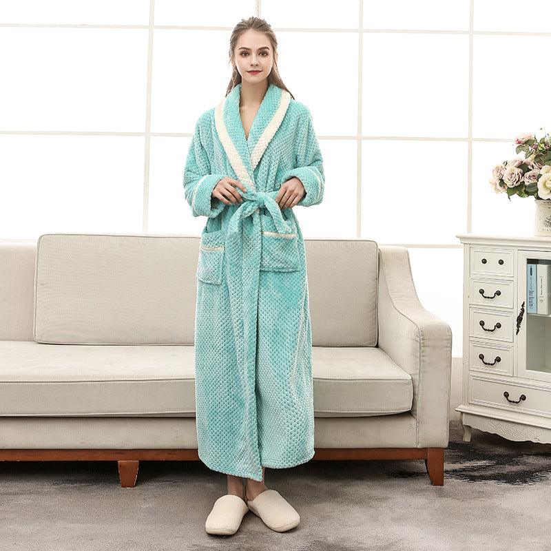 Women Pajamas Couple Gown Bathrobe Winter Robe - melvincucci