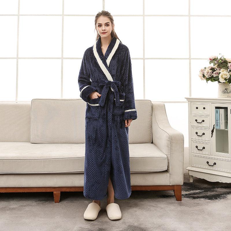 Women Pajamas Couple Gown Bathrobe Winter Robe - melvincucci