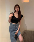 Women''s Design sSense Of Denim Skirt Small Crowd - melvincucci