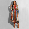 Women'S European And American Long Sleeve Shirt African French Dress Skirt Summer - melvincucci