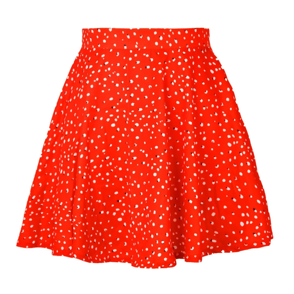 Women's Floral Skirt High Waist Umbrella Skirt Invisible Zipper Chiffon Print Short Skirt Women - melvincucci