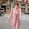 Women's Mid-length Three-quarter Sleeve Blazer Suit - melvincucci