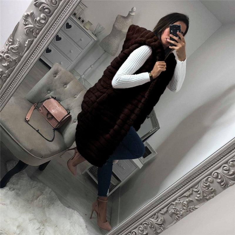Women's new imitation fur fur vest - melvincucci
