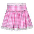 Women S Sexy High Waist Plaid Lace Pleated Skirt Skirt - melvincucci