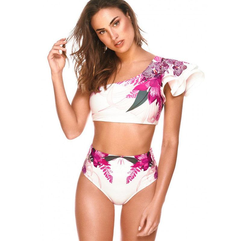 Women's Sexy Two-piece Swimwear Floral Print Swimsuit Bikini Swimming Beachwear Bikinis - melvincucci