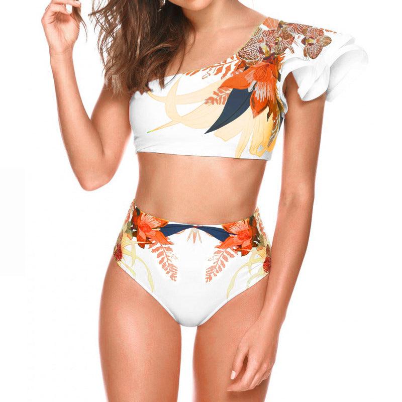 Women's Sexy Two-piece Swimwear Floral Print Swimsuit Bikini Swimming Beachwear Bikinis - melvincucci