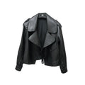 Women's Short Loose Small Leather Jacket - melvincucci