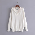 Women S Soft Solid Color Knitted Sweater Women - melvincucci