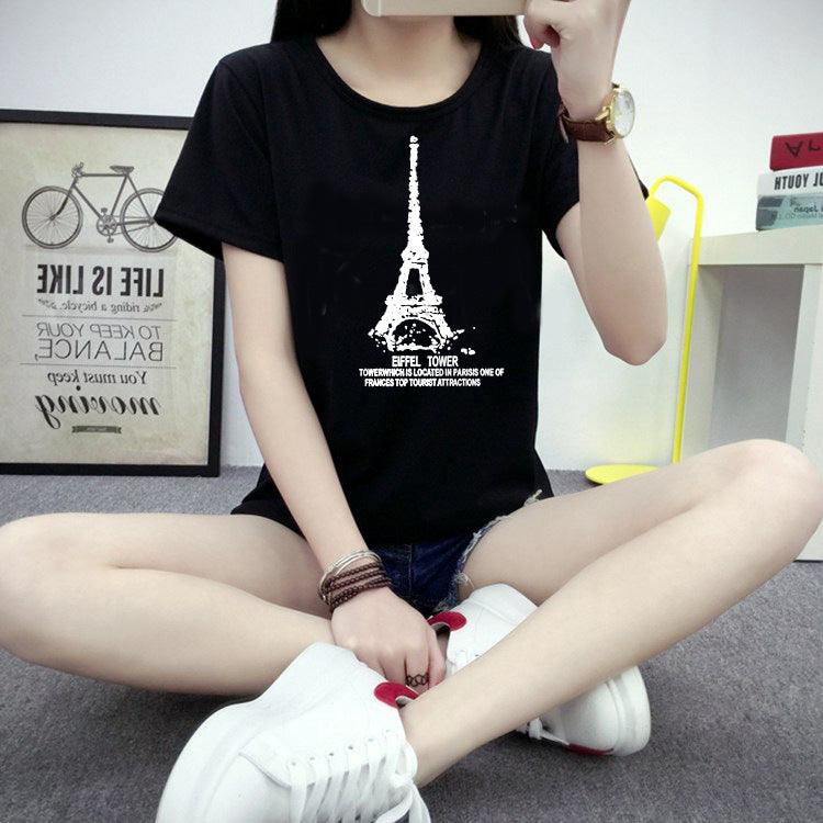 Women's t-shirt printing letters short-sleeved t-shirt women - melvincucci
