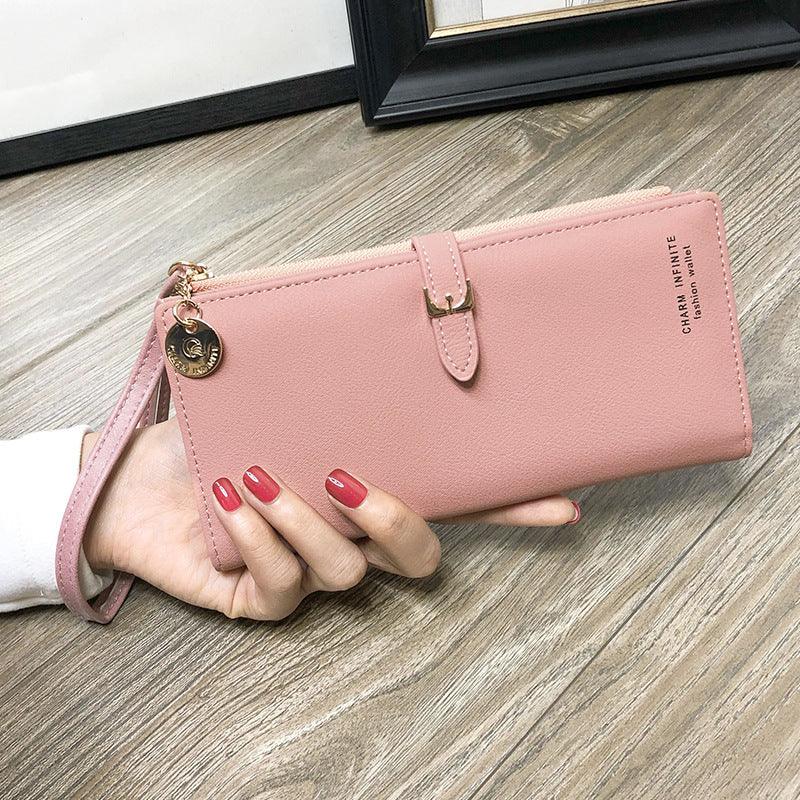 Women's Wallet With Zipper Buckle Korean Style Fashion Solid Color WLong Wallet Women - melvincucci