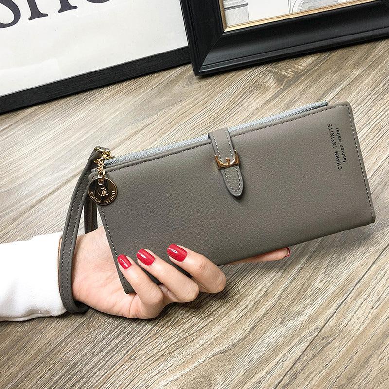 Women's Wallet With Zipper Buckle Korean Style Fashion Solid Color WLong Wallet Women - melvincucci