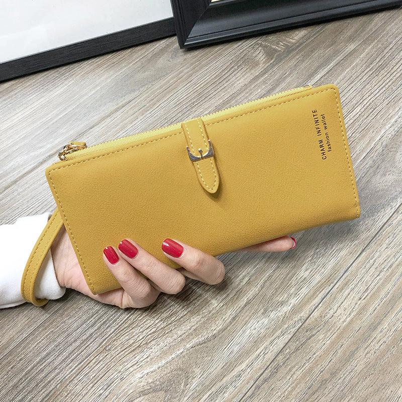 Women's Wallet With Zipper Buckle Korean Style Fashion Solid Color WLong Wallet Women - melvincucci