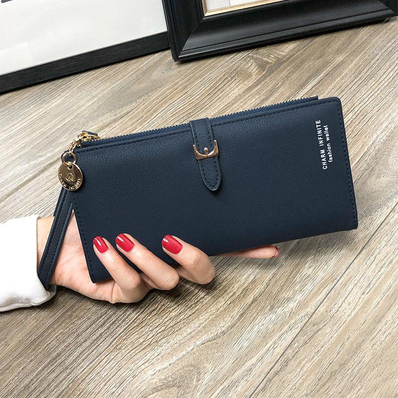 Women's Wallet With Zipper Buckle Korean Style Fashion Solid Color WLong Wallet Women - melvincucci