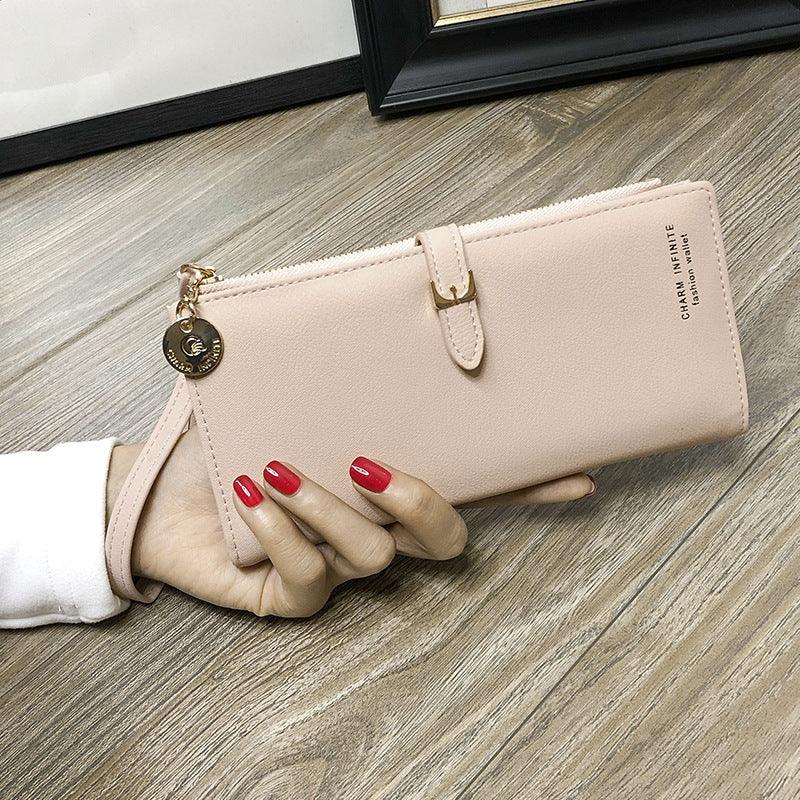 Women's Wallet With Zipper Buckle Korean Style Fashion Solid Color WLong Wallet Women - melvincucci