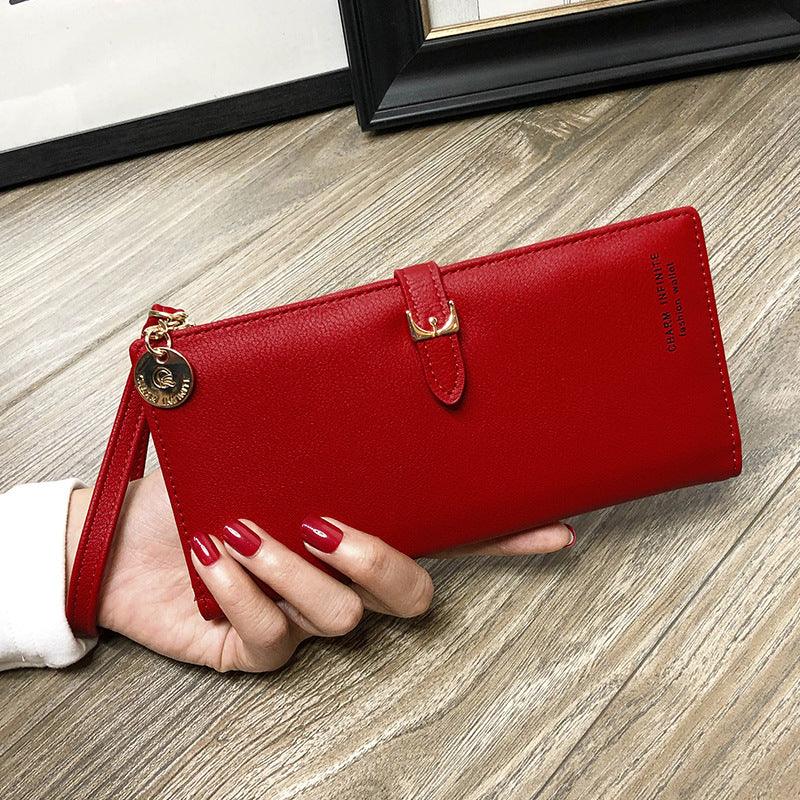 Women's Wallet With Zipper Buckle Korean Style Fashion Solid Color WLong Wallet Women - melvincucci