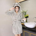 Women's Winter Thickened And Lengthened Flannel Bathrobe - melvincucci