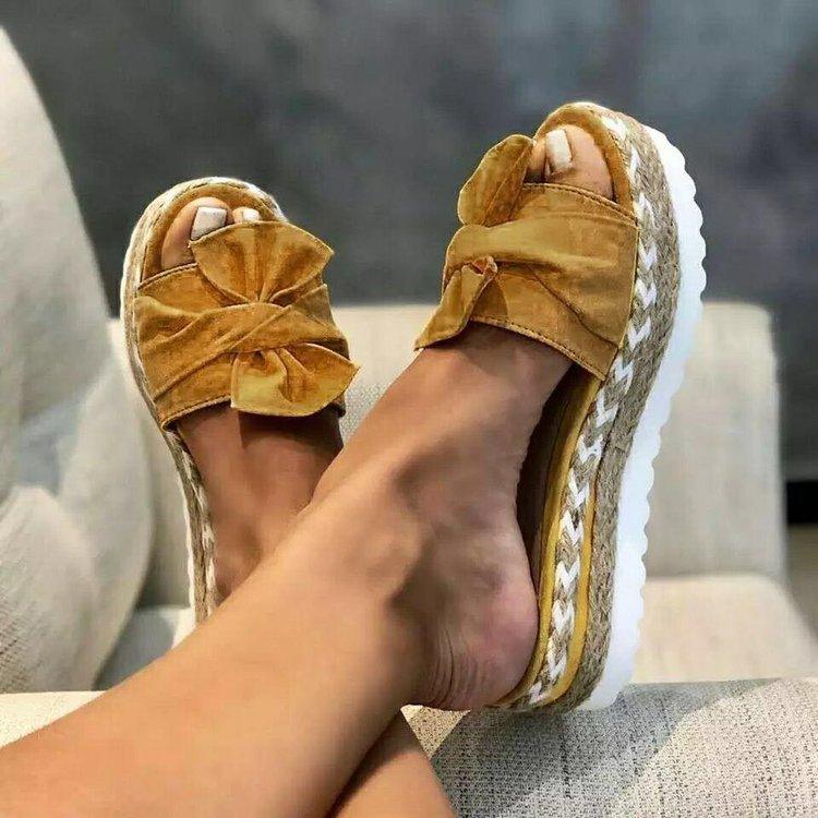 Women Sandals Platform Sandals Shoes Women Bow 2020 Summer - melvincucci