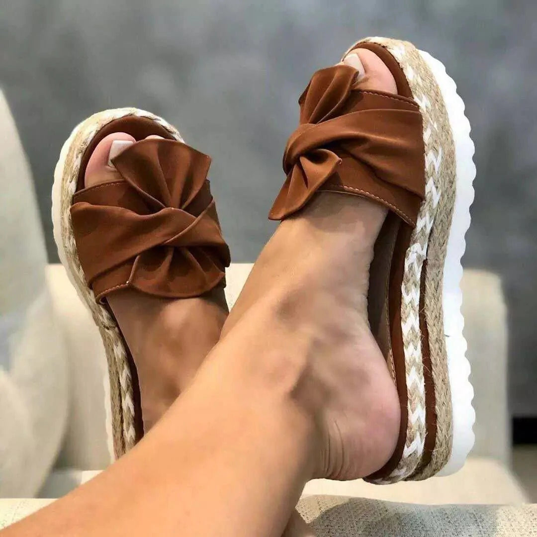 Women Sandals Platform Sandals Shoes Women Bow 2020 Summer - melvincucci