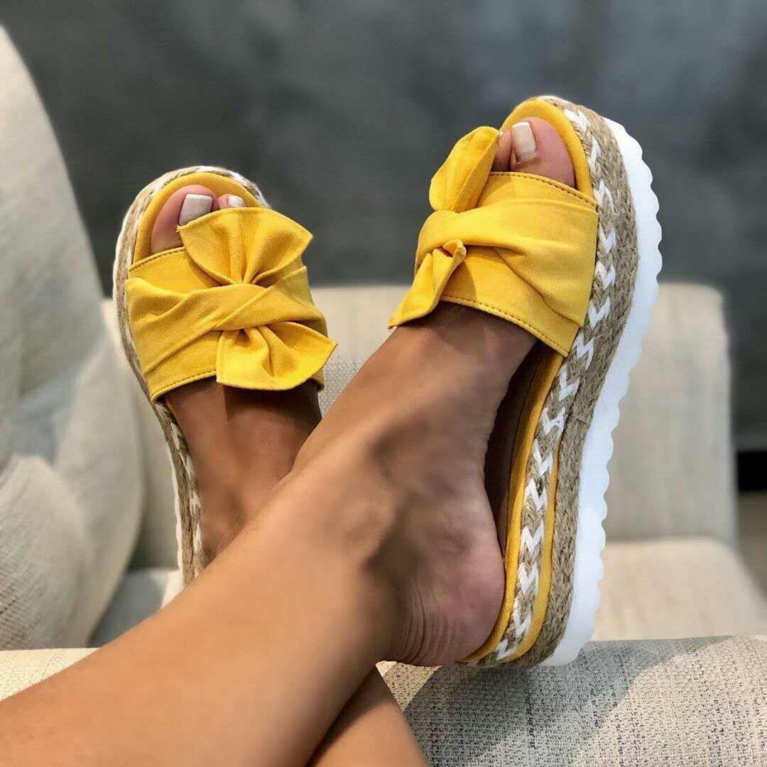 Women Sandals Platform Sandals Shoes Women Bow 2020 Summer - melvincucci
