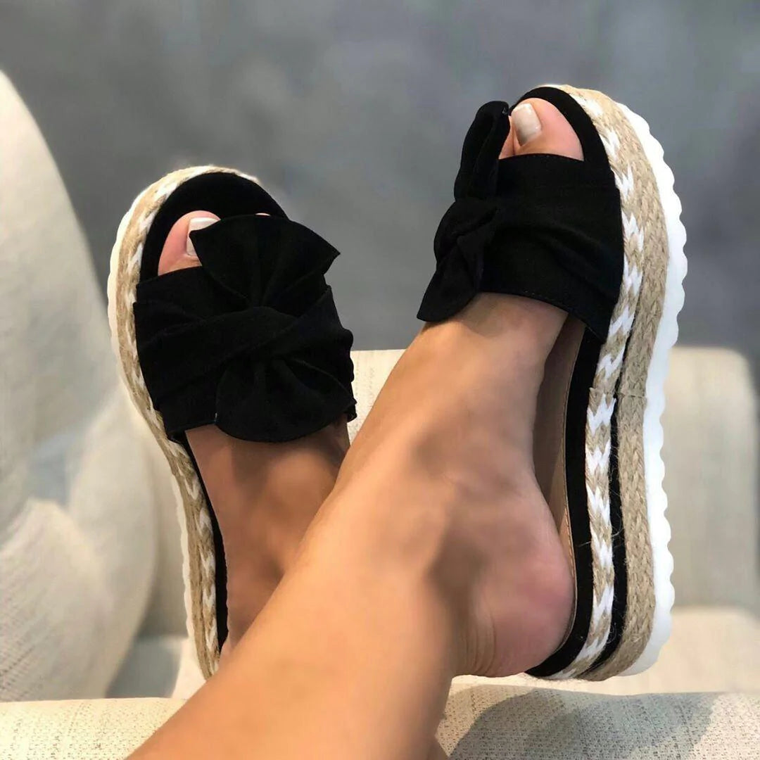 Women Sandals Platform Sandals Shoes Women Bow 2020 Summer - melvincucci