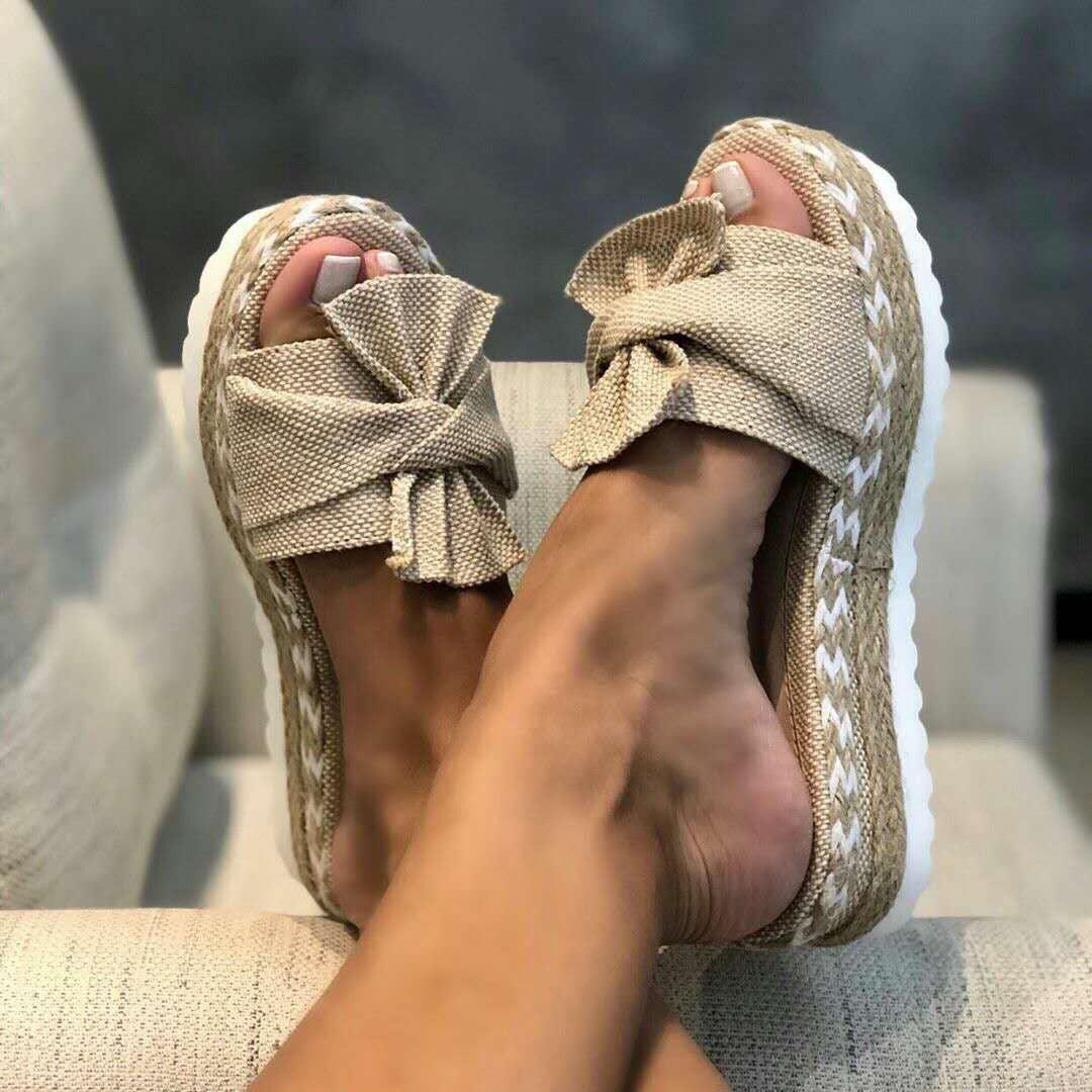 Women Sandals Platform Sandals Shoes Women Bow 2020 Summer - melvincucci
