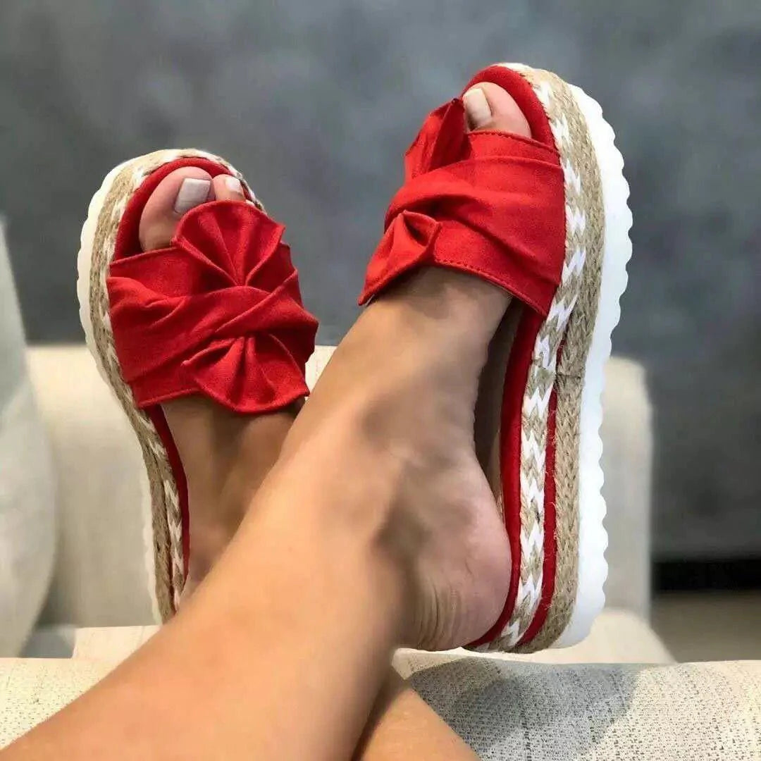 Women Sandals Platform Sandals Shoes Women Bow 2020 Summer - melvincucci