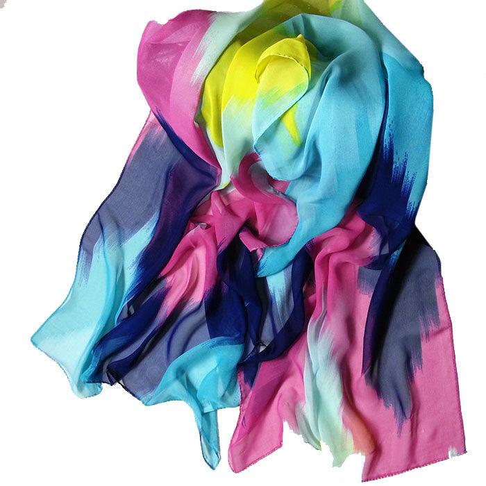 Women Scarfs Ladies Chinese Ink Style Shawl Scarves muffler Soft Wrap Shawls Neckerchief elegant Thin Scarf - melvincucci
