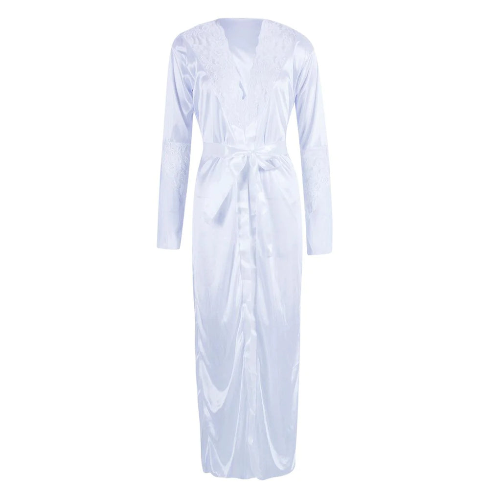 Women Sexy Lingerie Bathrobe Glossy Big Yards Dress - melvincucci