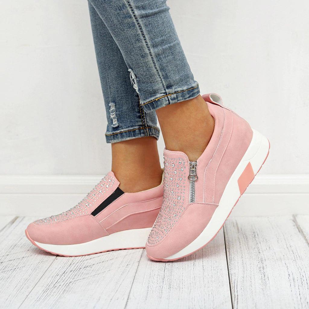 Women Sneakers Female Knitted Vulcanized Shoes Women Ankle Flats - melvincucci