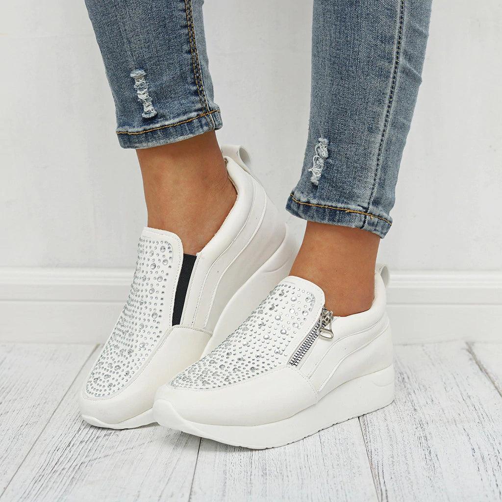 Women Sneakers Female Knitted Vulcanized Shoes Women Ankle Flats - melvincucci