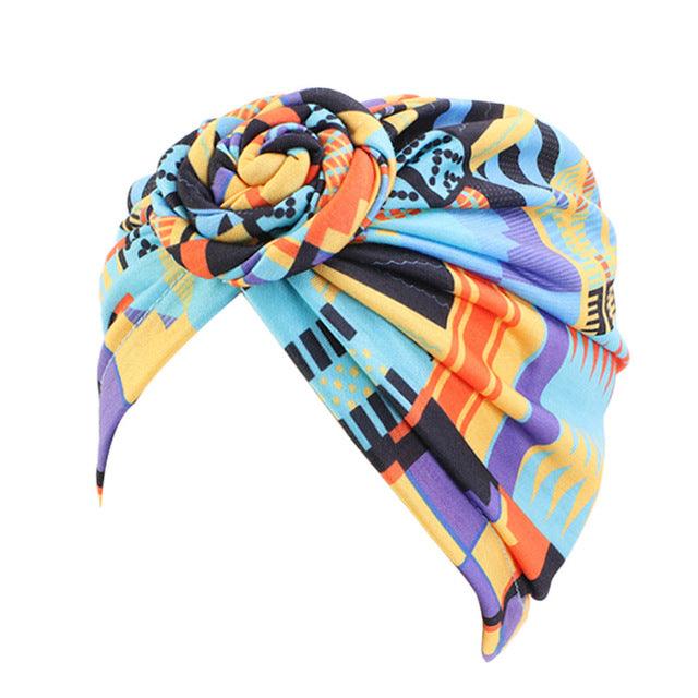 Women Turban African Pattern Knot Headwrap Fashion - melvincucci