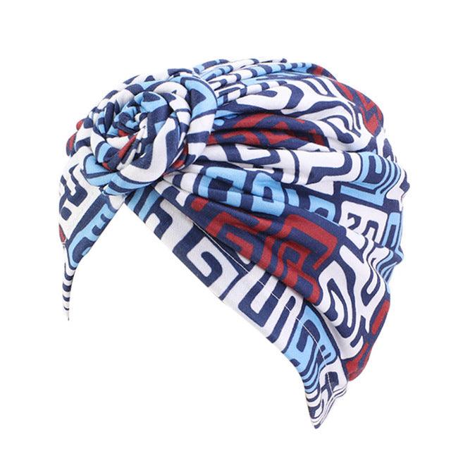 Women Turban African Pattern Knot Headwrap Fashion - melvincucci