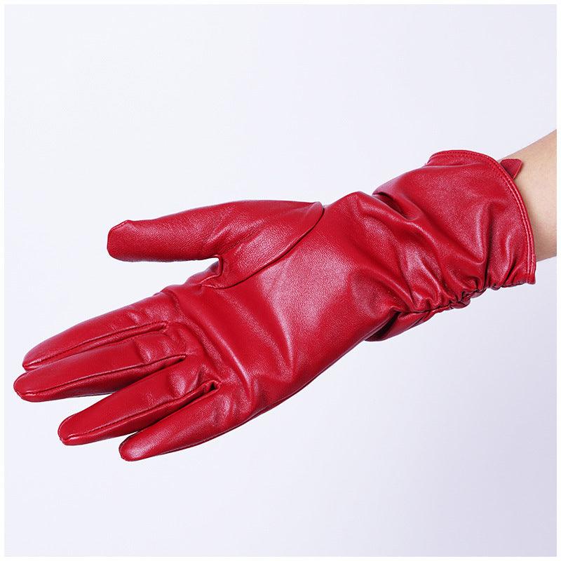 Women Winter Leather Gloves New Outdoor Women Gloves - melvincucci