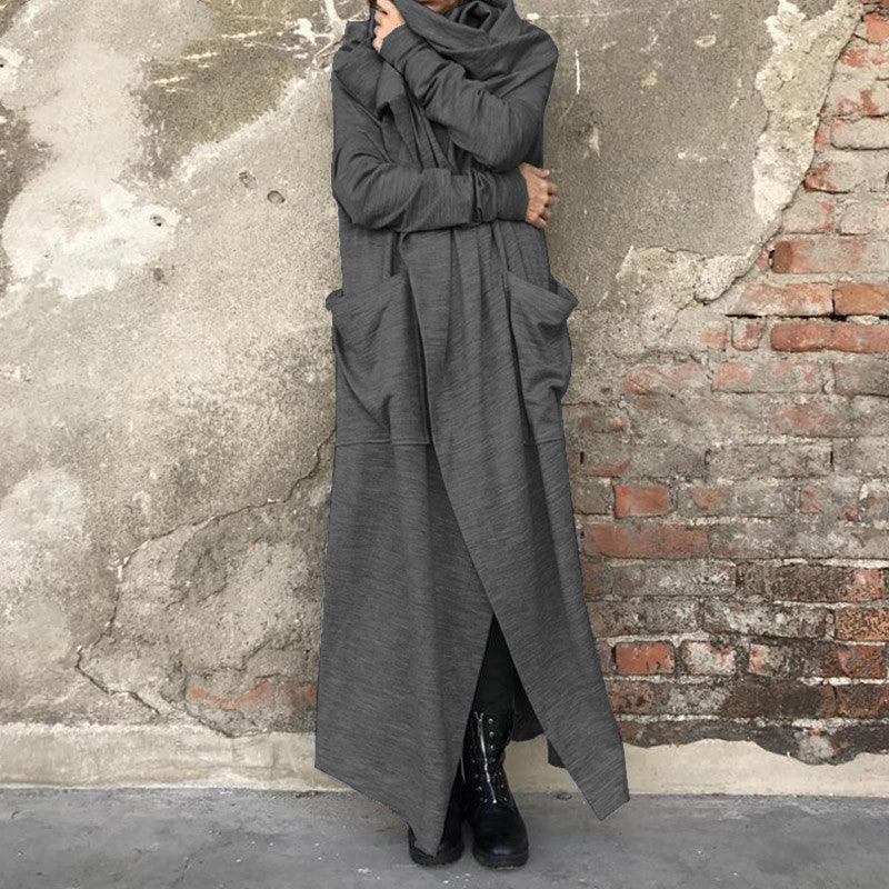Womens Cowl Neck Long Sleeve Jackets Cardigan Vintage Coats - melvincucci