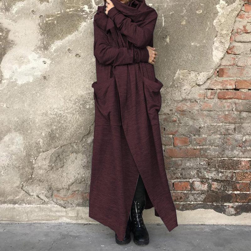 Womens Cowl Neck Long Sleeve Jackets Cardigan Vintage Coats - melvincucci