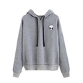 Womens Sweatshirts with Hooded Long Sleeve Autumn Winter Casual Alien Print Thin Women Hoodies - melvincucci
