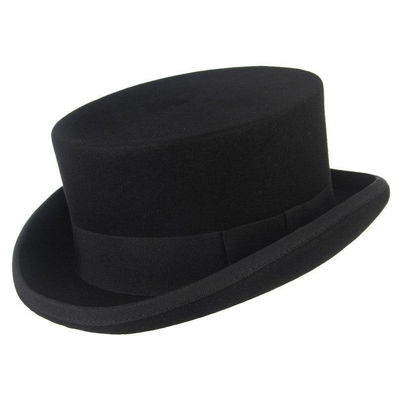 Wool Felt Top Hat For Men And Women With New Cylinder Hat Magician Hat - melvincucci